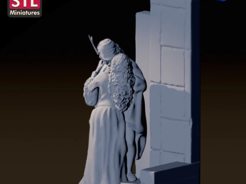 STL Files for 3D Printing - Inspired by The Kiss by Francesco Hayez 3D Print Model