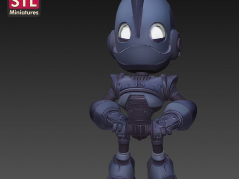 The Iron Giant - STL File for 3D Printing - Giant Robot in Chibi Style Modèles 3D en vedette