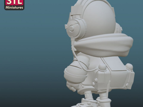 Spiderman Chibi - STL File for 3D Printing - School Version with Backpack and Headphones 3D Print Model