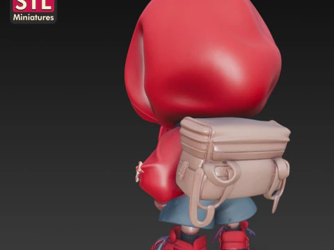 Moletom Homem-Aranha - Arquivo STL Impress&atilde;o 3D - Vers&atilde;o Chibi com Capuz e Mochila Modelo de Impressão 3D