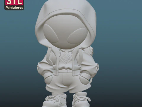 Moletom Homem-Aranha - Arquivo STL Impress&atilde;o 3D - Vers&atilde;o Chibi com Capuz e Mochila Modelo de Impressão 3D
