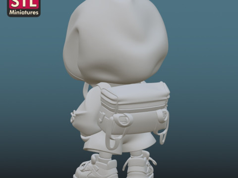 Spider-Man Hoodie - 3D Printing STL File - Chibi Version with Hood and Backpack 3D Print Model