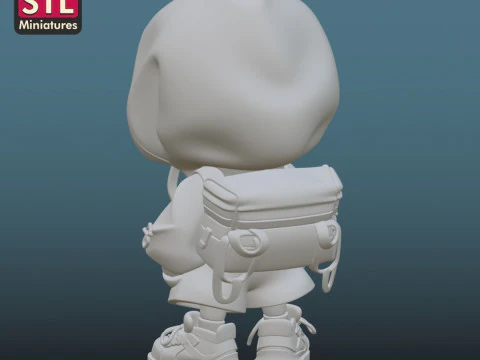 Moletom Homem-Aranha - Arquivo STL Impress&atilde;o 3D - Vers&atilde;o Chibi com Capuz e Mochila Modelo de Impressão 3D