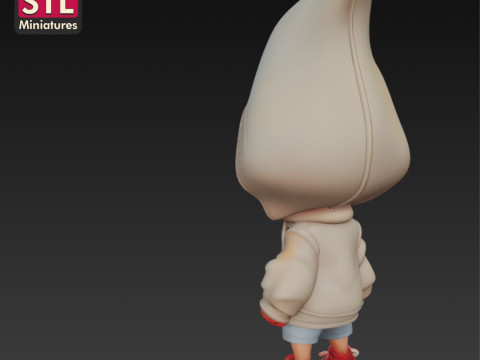 Spider-Man Hoodie - 3D Printing STL File - Chibi Version with Hood and Backpack Model do druku 3D