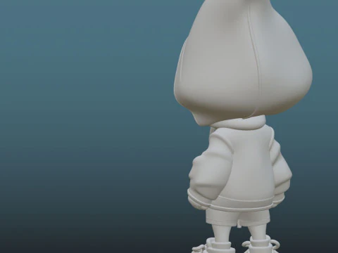 Spider-Man Hoodie - 3D Printing STL File - Chibi Version with Hood and Backpack 3D Print Model