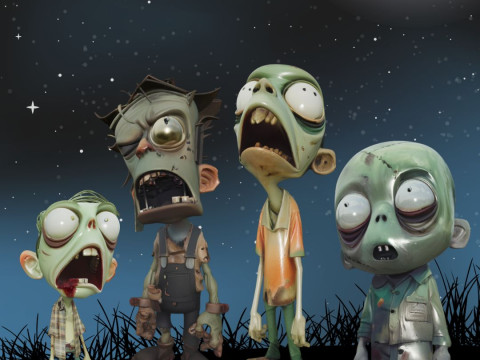 Zombie Mega Pack 8pz - Exclusive 3D Printing STL Collection - Manga-Style Zombies with Integrated Ba 3D Baskı Modeli