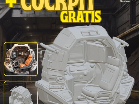 Mega Pack Mac 8pz Vol1 - 3D Printing STL Collection - Anime-Style War Robots with Detailed Cockpits Model Cetak 3D