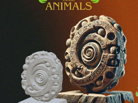 Wood Cube Animales - 3D Printing STL Collection - 6 Ethnic Style Animal Carved Cubes 3D 打印模型