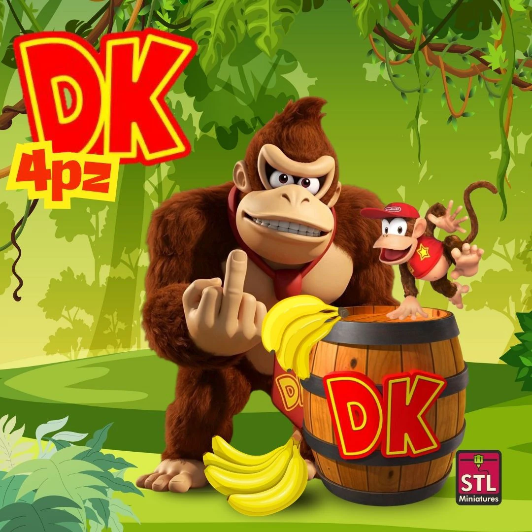 Donkey Kong Helper - Kit STL per stampa 3D - Set di assemblaggio barile esplosivo Modello di stampa 3D .c4d .max .obj .3ds .fbx .stl .blend 
