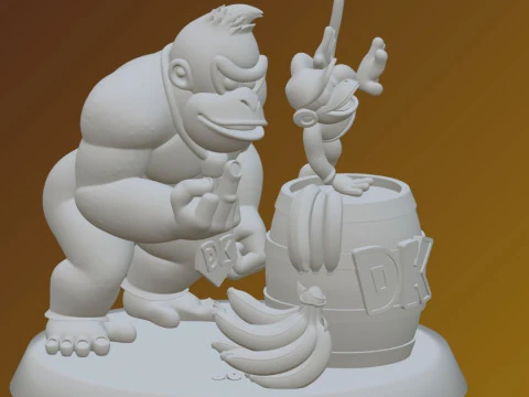 Donkey Kong Helper - Kit STL per stampa 3D - Set di assemblaggio barile esplosivo Modello di stampa 3D