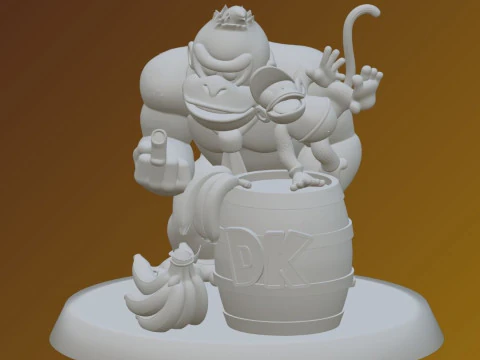 Donkey Kong Helper - Kit STL per stampa 3D - Set di assemblaggio barile esplosivo Modello di stampa 3D