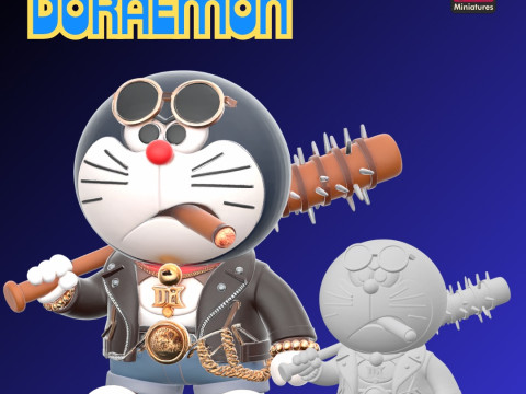 Doraemon Urban Cat of the Future STL File for 3D Printing Inspired Character Design 3D 프린트 모델