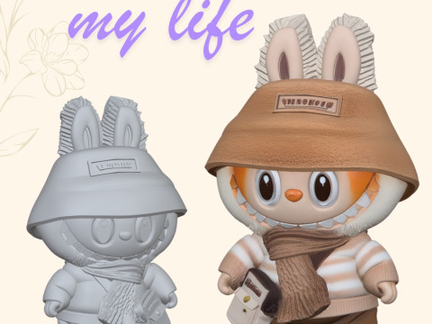 4 Labubu-Inspired Figures STL Files for 3D Printing Urban Style Collectible Set Model do druku 3D