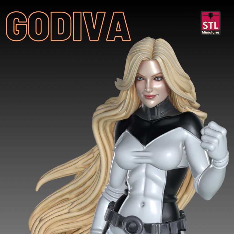 Heroic Woman with Prehensile Hair STL File for 3D Printing Inspired Design 3D-printmodel .c4d .max .obj .3ds .fbx .stl .blend