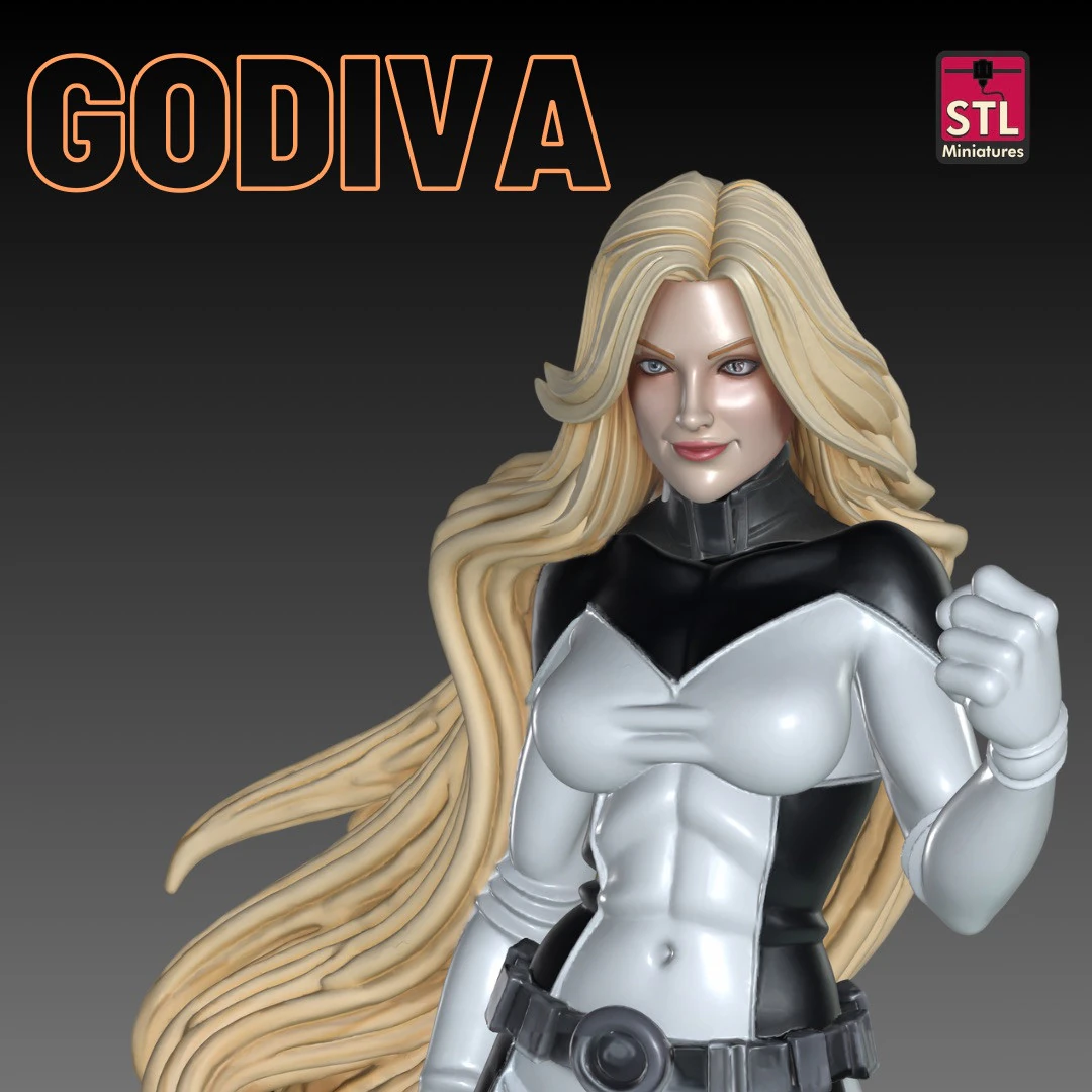 Heroic Woman with Prehensile Hair STL File for 3D Printing Inspired Design 3D Print Model .c4d .max .obj .3ds .fbx .stl .blend 