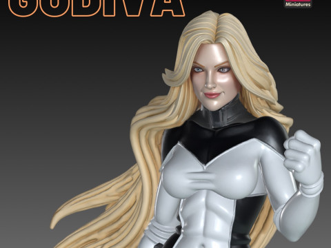 Heroic Woman with Prehensile Hair STL File for 3D Printing Inspired Design 3D Принт Модель