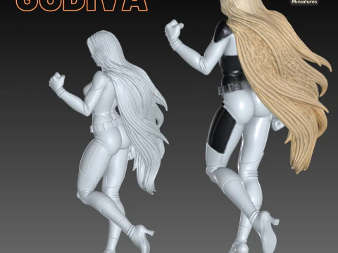 Heroic Woman with Prehensile Hair STL File for 3D Printing Inspired Design 3D Print Model