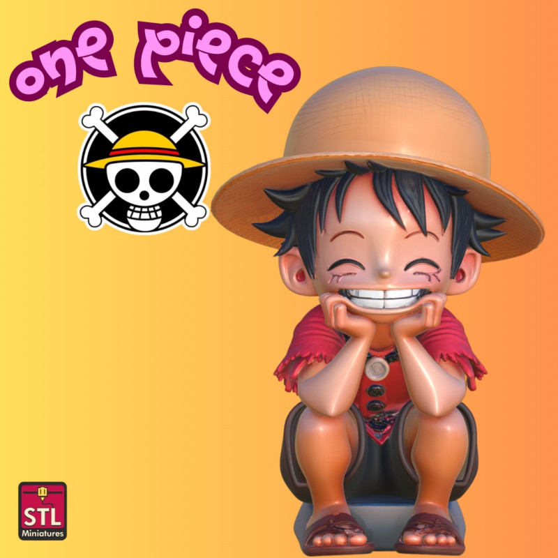 One Piece Baby Pirate Leader STL File for 3D Printing Modelo de Impressão 3D .c4d .max .obj .3ds .fbx .stl .blend