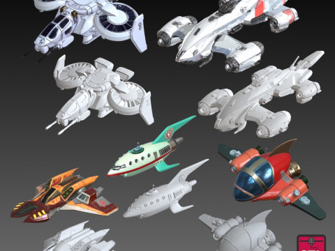 20 Unique Spacecraft Models STL File Collection for 3D Printing 3D Print Model