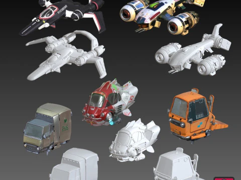 20 Unique Spacecraft Models STL File Collection for 3D Printing 3D Print Model
