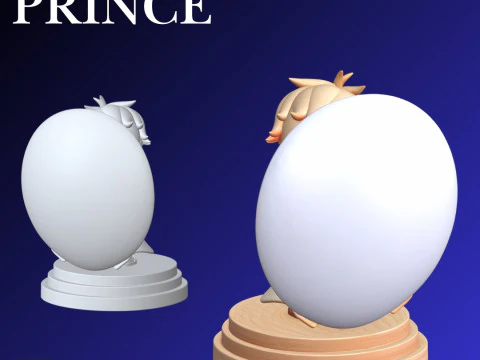 STL File The Little Prince Inspired Minimal Style with Rose Base and Decorative Background 3D 3D Print Model