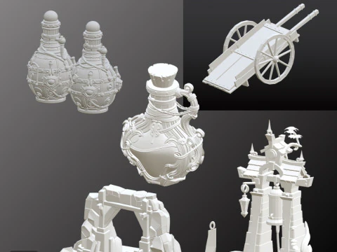 STL Files Collection Welcome to the Middle Ages Medieval Props Pack 25 Detailed Models for 3D P 3D Print Model
