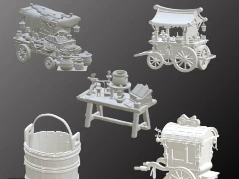STL Files Collection Welcome to the Middle Ages Medieval Props Pack 25 Detailed Models for 3D P 3D Print Model