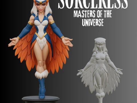 Archivo STL Hechicera del Castillo Grayskull Maestro del Universo Estatua inspirada Mod imprimible en 3D Modelo de impresión 3D