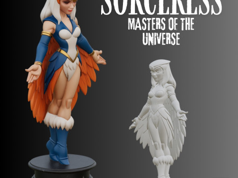 STL File Sorceress of Castle Grayskull Master of the Universe Inspired Statue 3D Printable Mod 3D Принт Модель