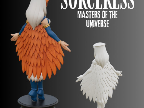STL File Sorceress of Castle Grayskull Master of the Universe Inspired Statue 3D Printable Mod 3D Принт Модель