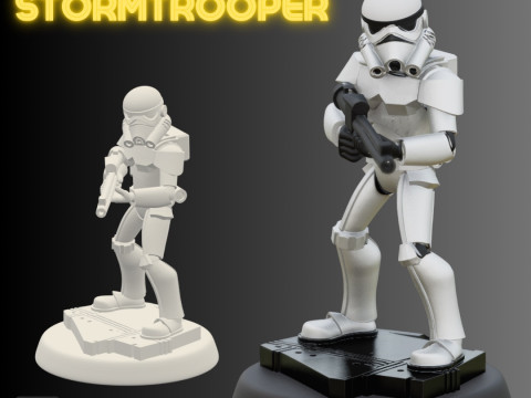 STL File Stormtrooper FanArt Figure Inspired from the Star Wars Universe 3D Baskı Modeli