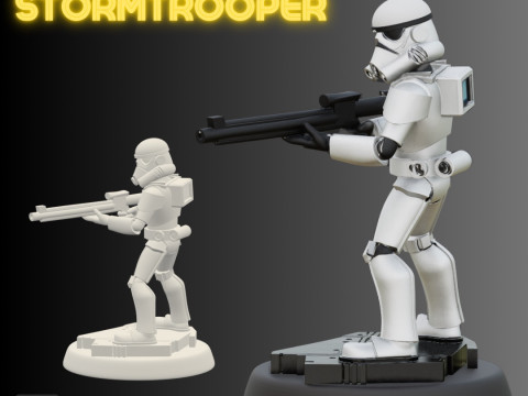 STL File Stormtrooper FanArt Figure Inspired from the Star Wars Universe Modèles 3D en vedette