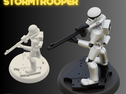 STL File Stormtrooper FanArt Figure Inspired from the Star Wars Universe Modèles 3D en vedette