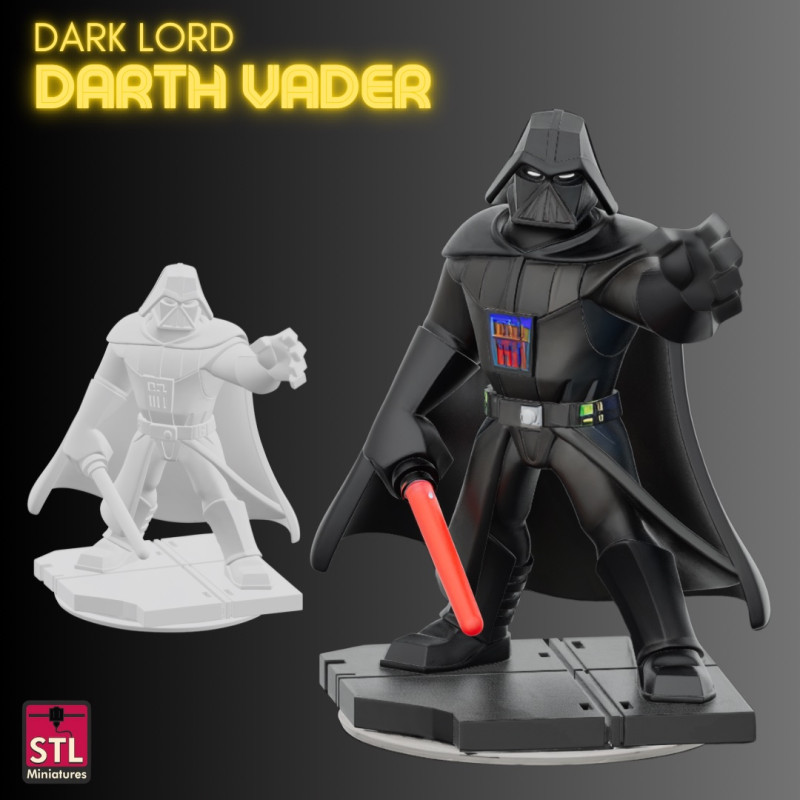 STL File Dark Lord Comic Style FanArt Inspired 3D Printable Model Modèles 3D en vedette .c4d .max .obj .3ds .fbx .stl .blend 