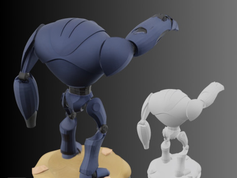 STL File Super Battle Droid Comic Style FanArt 3D Printable Model Modèles 3D en vedette