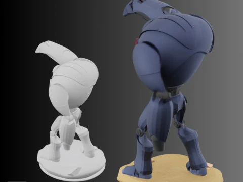 STL File Super Battle Droid Comic Style FanArt 3D Printable Model 3D Print Model
