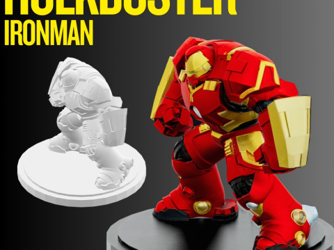 STL File Iron Man Hulkbuster Comic Style FanArt 3D Printable Model 3D printmodel