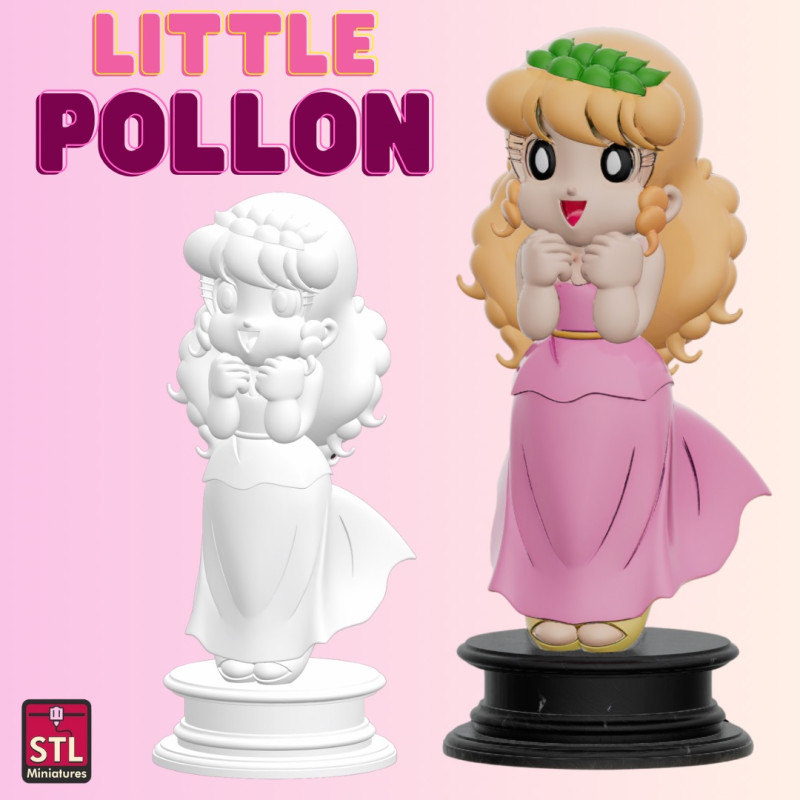 STL File Little Pollon Comic Style FanArt 3D Printable Model 3D प्रिंट मॉडल .c4d .max .obj .3ds .fbx .stl .blend