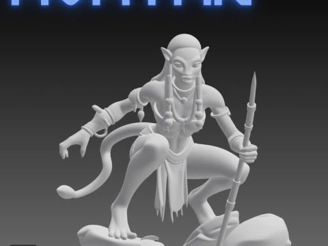 STL File Neytiri from Avatar Comic Style FanArt 3D Printable Model 3D Print Model