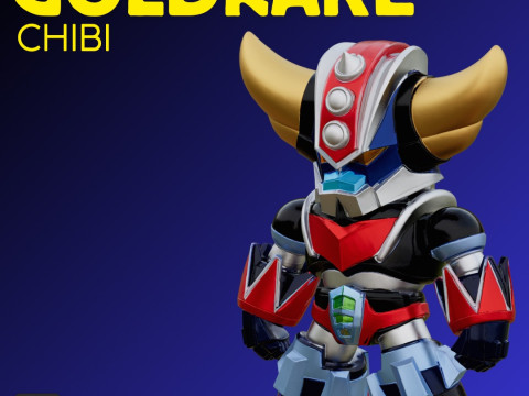 STL File Goldrake Chibi Style FanArt 3D Printable Model Modelo de impresión 3D