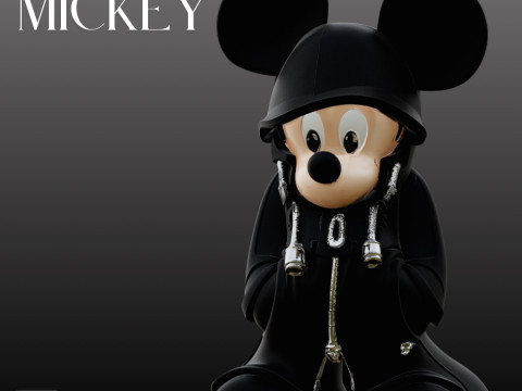 STL File Dark Mickey Kingdom Hearts Inspired Hooded Chibi FanArt 3D Printable Model 3D-printmodel