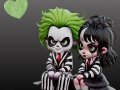 STL File Beetlejuice Lydia Chibi Couple FanArt Comic Style 3D Printable 3D 打印模型