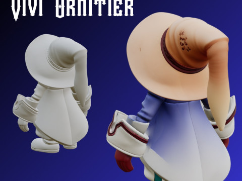STL File Vivi Ornitier Inspired Chibi Figure Final Fantasy IX 3D Printable Collectible Modelo de Impressão 3D