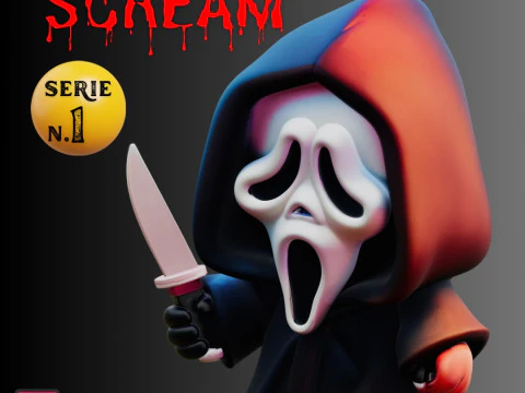 STL 文件鬼面尖叫赤壁恐怖风格 3D 打印人物 3D 打印模型