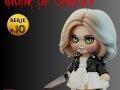 STL File Tiffany Valentine Bride of Chucky Chibi Style 3D Printable Horror Miniature Modelo de impresión 3D