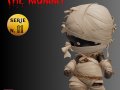 STL File Classic Mummy Chibi Imhotep Inspired Horror Miniature 3D Printable Model 3D 打印模型