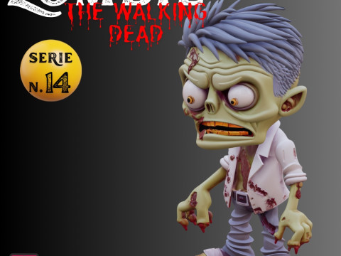 STL File Chibi Zombie Inspired by The Walking Dead Detailed Horror Miniature No Base Needed Model do druku 3D