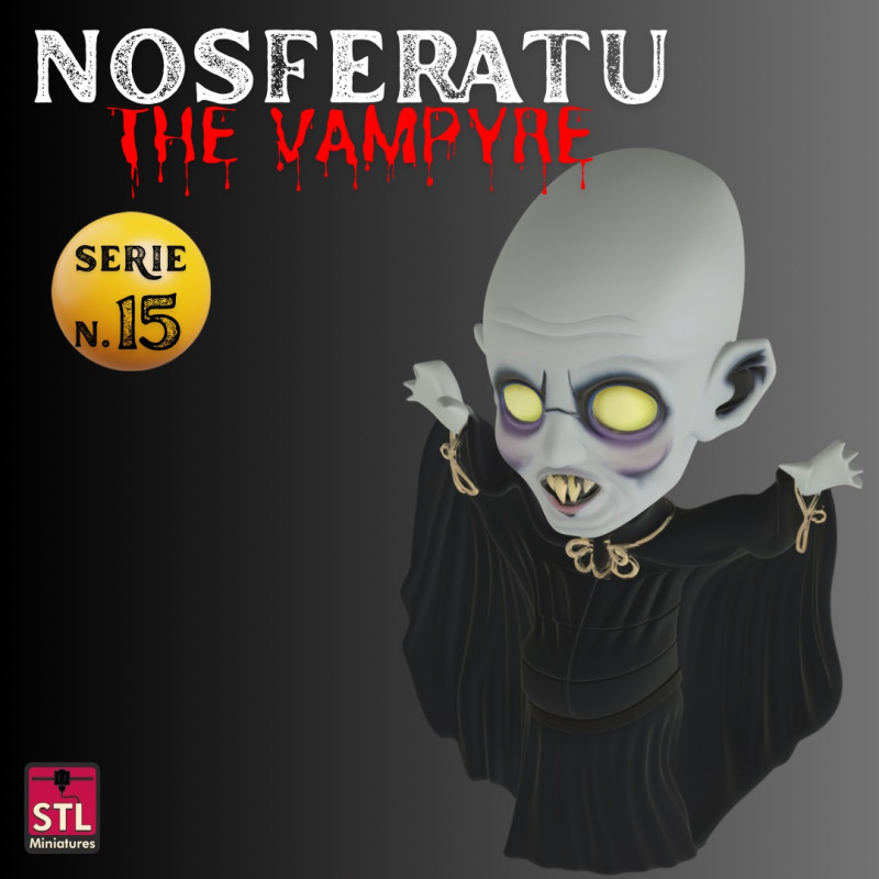 STL File Nosferatu 1922 - Nosferatu the Vampyre 1979 Chibi Vampire Horror Miniature 3D Print 3D 프린트 모델 .c4d .max .obj .3ds .fbx .stl .blend