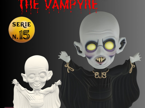 STL File Nosferatu 1922 - Nosferatu the Vampyre 1979 Chibi Vampire Horror Miniature 3D Print 3D 프린트 모델