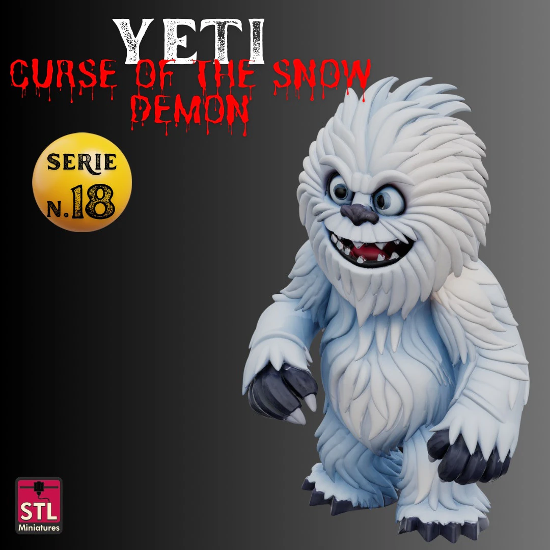 STL File Yeti Abominable Snowman from Abominable Curse of the Snow Demon 3D Printable 3D Print Model .c4d .max .obj .3ds .fbx .stl .blend 